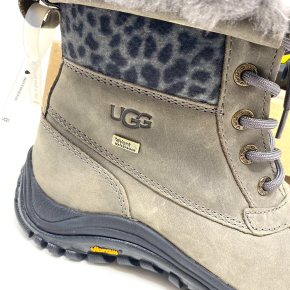 UGG  Adirondack 2 Exotic Charcoal Leather Women - Picture 6 of 9